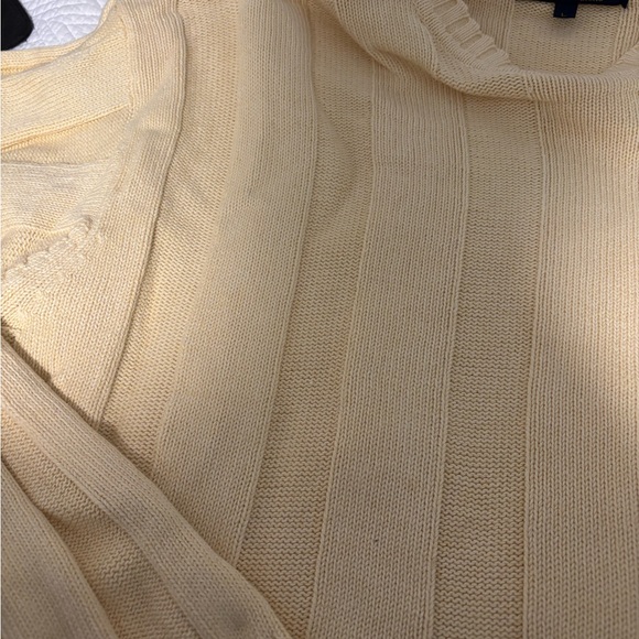 Cream Ribbed Knit Sweater Brooks Brothers - Picture 3 of 4